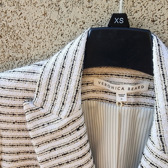 Brand Veronica Beard Dickey Blazer in Black & White Tweed - Picture 3 of 6